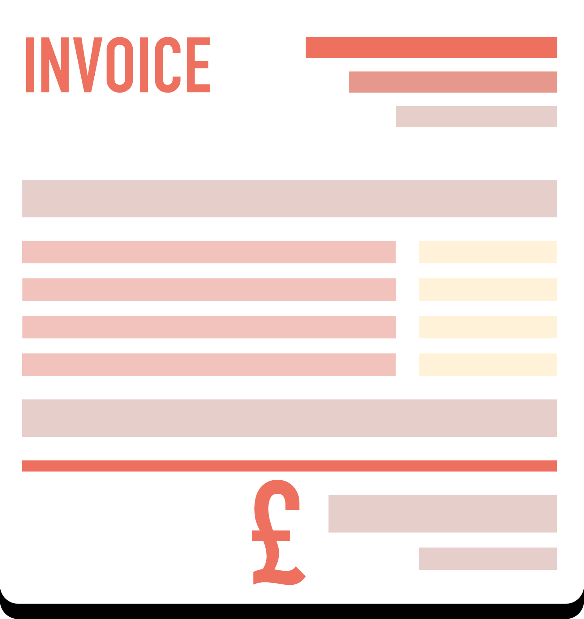 Invoice template for window glazing company