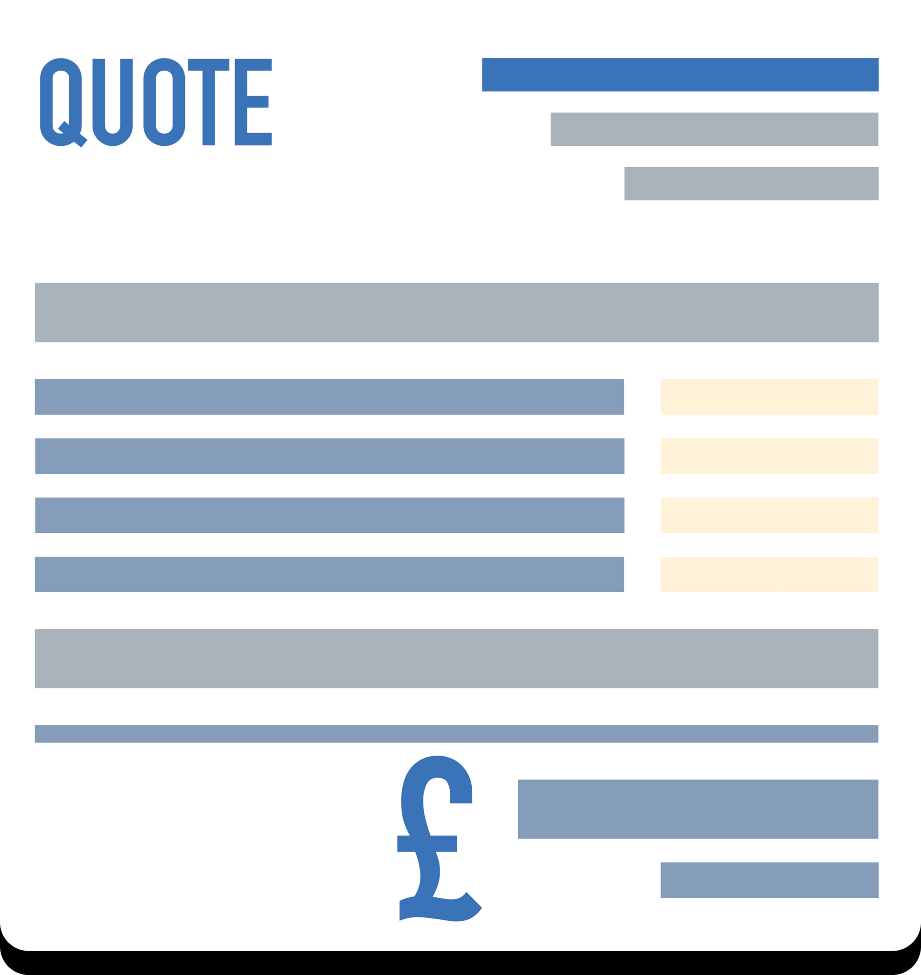 Quote template for ground working company