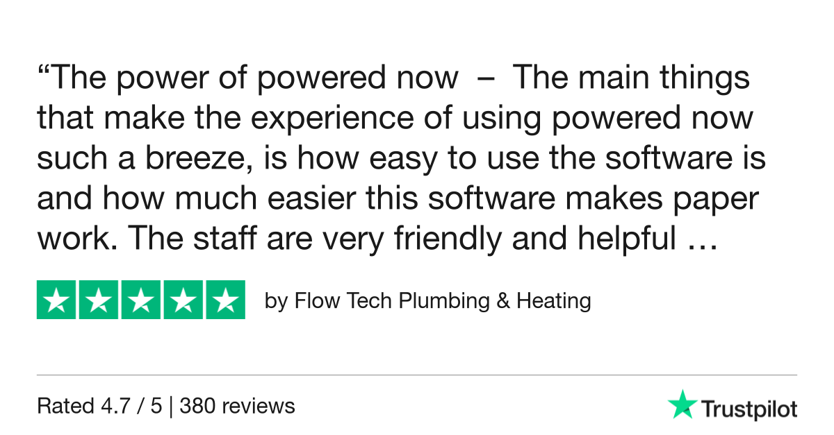 Trustpilot Review - Flow Tech Plumbing & Heating (1)