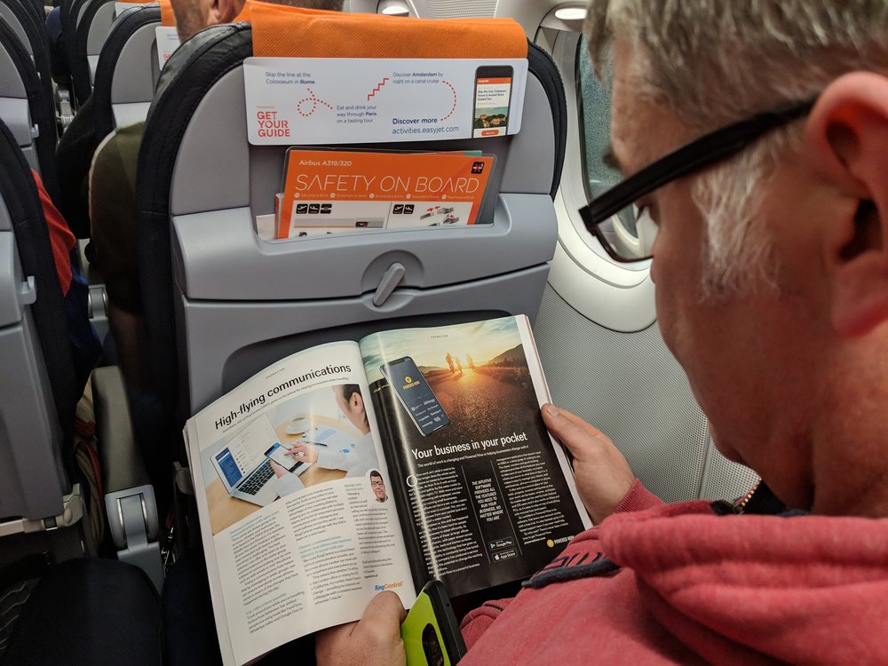 Graham spotted our article on the way to Madrid!