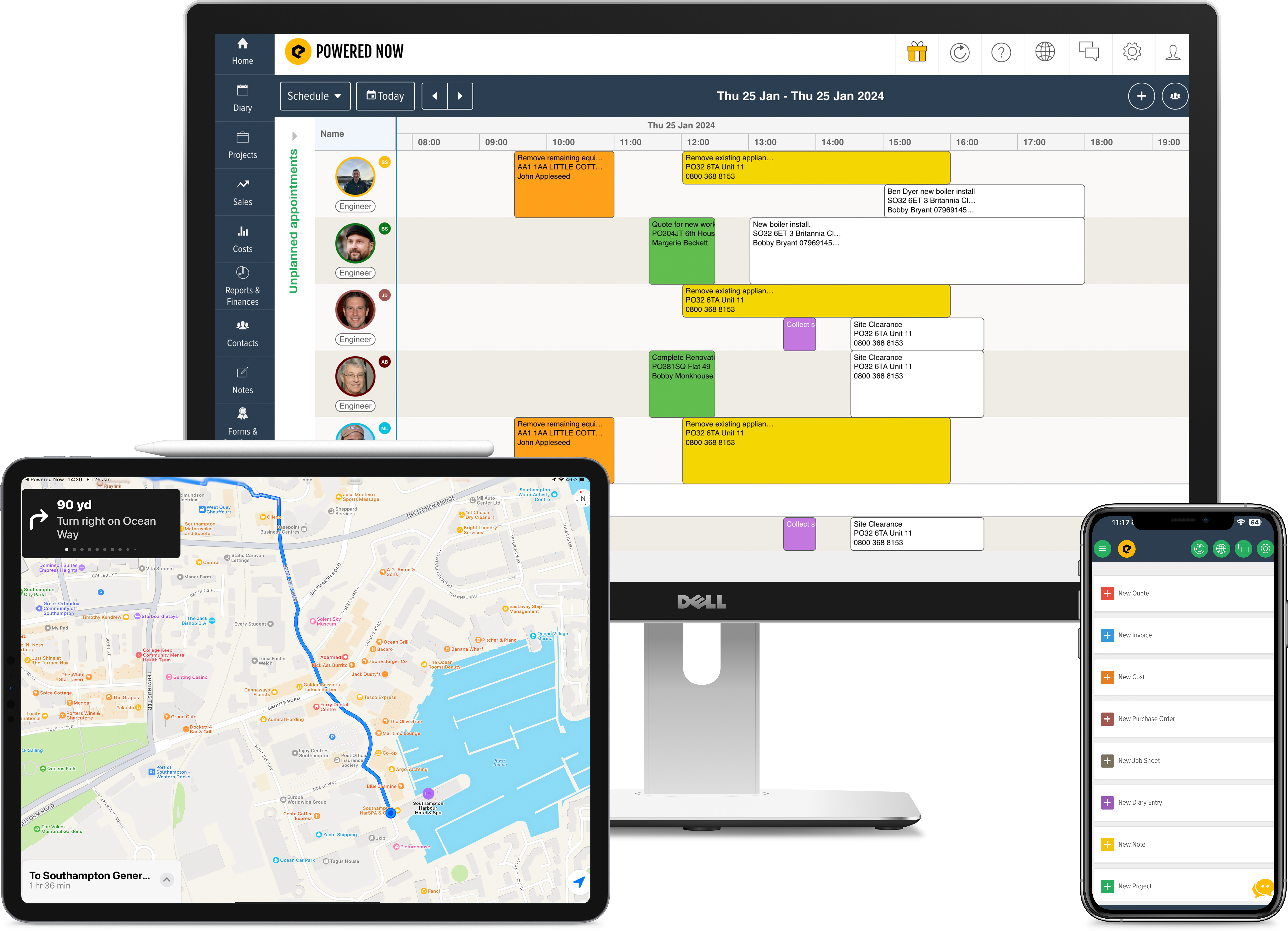 Landing Page Devices Scheduling