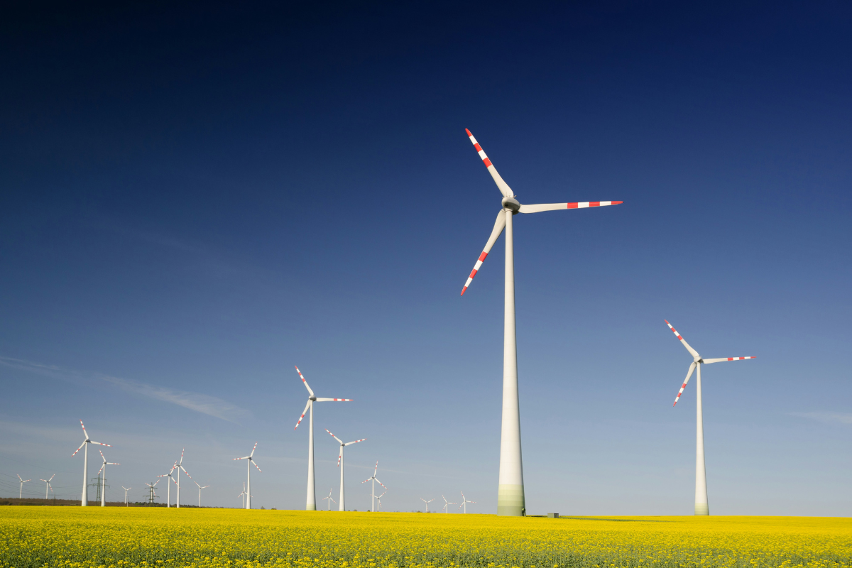 wind turbines - sustainable energy source 